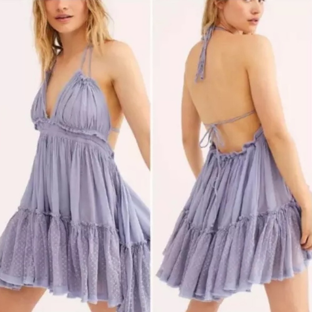 {Free People} 100 Degree Mini Dress | Large | Purple